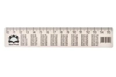 Лінійка 15 см з табличкою множення купити