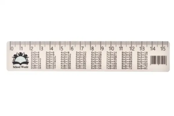 Лінійка 15 см з табличкою множення купити