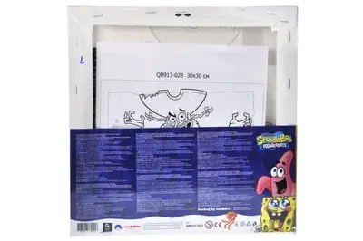 Набір для розпису по номерах 30х30 см QB913-023 "Губка Боб у кіно: Привид Летючого Голландця" qbee купити