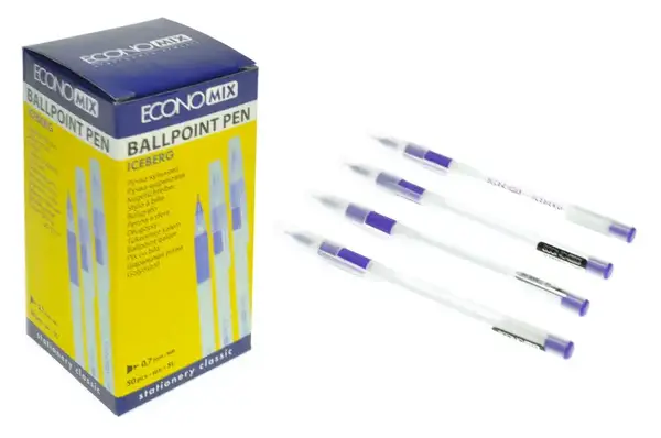 Ручка масляна ECONOMIX ICEBERG сині E10197-02 купити