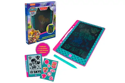 Планшет для малювання Paw Patrol KH73/002L LCD екран 8,5'', трафарет, наліпки в кор. 21x25x3см купити