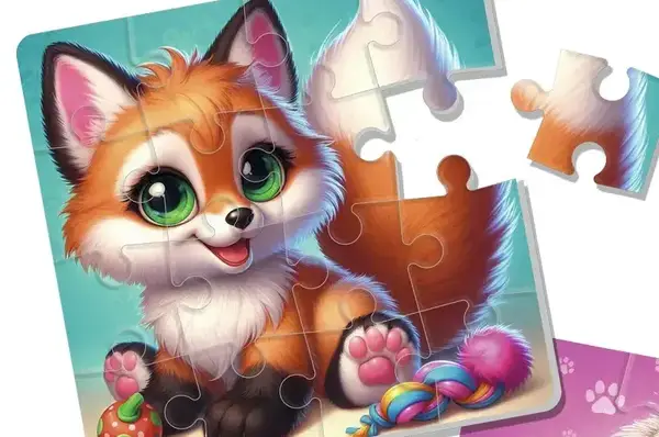 М'які пазли "Зайчик та лисичка" VT1102-35 Vladi Toys купити недорого в Україні, фото 2