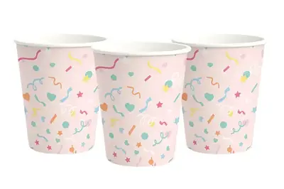 Паперові одноразові стакани 22952 "Конфеті", 250 ml (6 шт) funmi купити