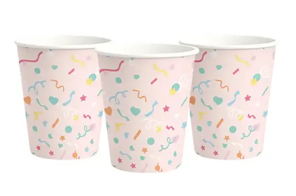 Паперові одноразові стакани 22952 "Конфеті", 250 ml (6 шт) funmi купити