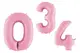 Фольгована кулька цифра в асортименті рожева Pastel 40" (100 см) 1 шт купити недорого в Україні, фото 10870