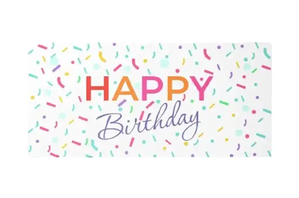 Подарунковий конверт 13087 "Happy Birthday" різнокольорове конфеті 10 шт (ціна за 1 шт) Твоя Забава купити