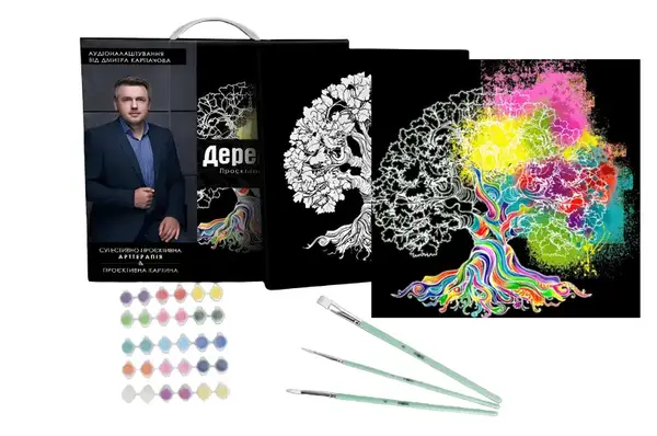 Проективна картина за номерами "Дерево змін" Strateg & Karpachoff 40х40 см Сюжет №3 купити