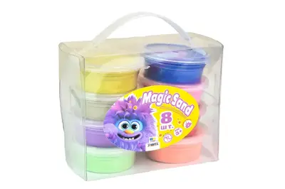 Набір кінетичного піску "Magic sand" в коробці 8шт 39406 STRATEG купити
