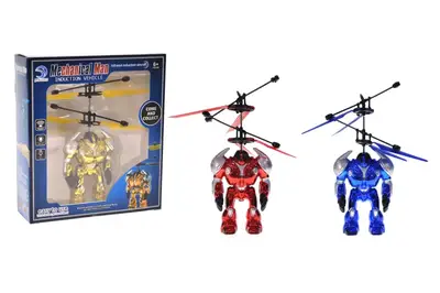 Робот-запускачка р/к JYX2076, акумулятор, 3 кольори, літає, USB-зярядний пристрій, короб. 16*5*18см купити