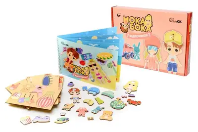 Гра дерев'яна з наліпками Puz-88893, Відпочинок Мока Бока PuzzleOK купити