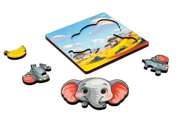 Сортер А6 "Веселе слоненя" Puz-88752 дерев'яний PuzzleOk купити недорого в Україні, фото 4