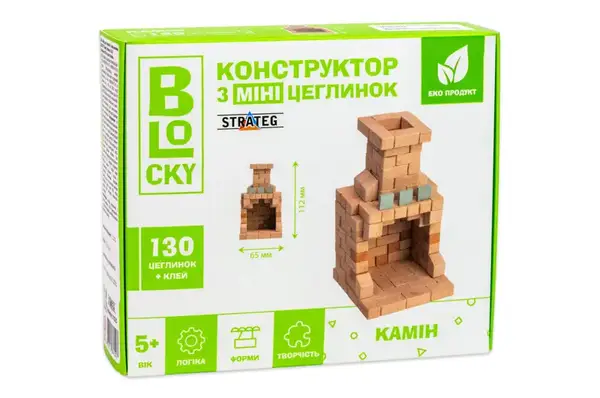 Будівельний набір для творчості з міні-цеглинок BLOCKY Камін Strateg (31025) STRATEG купити