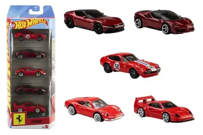 Набір з 5-и базових машинок JLN12 "Ferrari" Hot Wheels купити