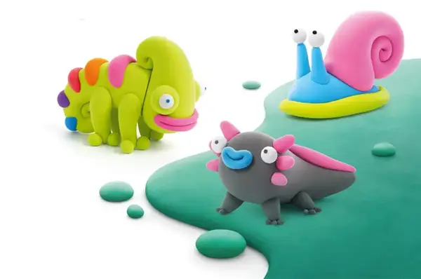 Набір пластиліну, що самостійно твердіє, ЛІПАКА - ЕКЗОТИЧНІ ТВАРИНИ: ХАМЕЛЕОН, ГАСТРОПОДА, АКСОЛОТЛЬ 60049-UA01 купити недорого в Україні, фото 3