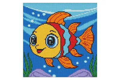 Набір з алмазною мозаїкою б/п для дітей "Мрійлива рибка" AMC7991 30х30см IDEYKA купити