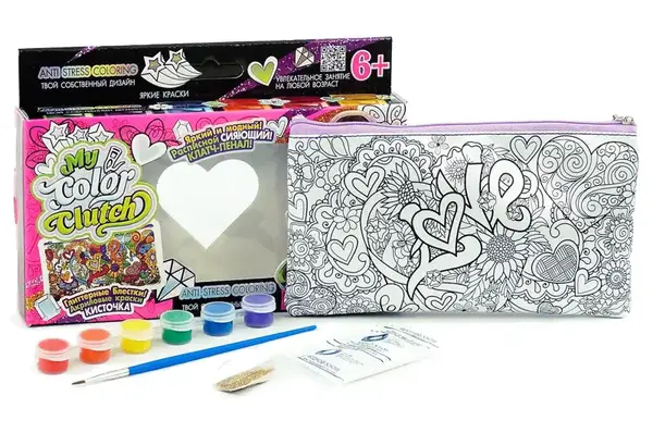 Набір для творчості CCL-01-01U,02U,03U...06U "My Color Clutch" пенал-розмальовка DANKO купити