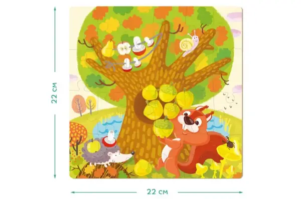 Пазли - 4в1 - 300125 "Пори року" (12,16*20*24 елм., р.22x22 см) DoDo купити недорого в Україні, фото 4