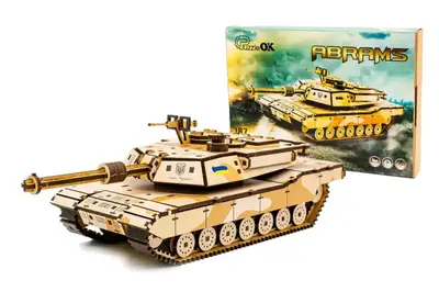 Конструктор Puz-26917 "ABRAMS" дерев'яний, 187 дет., розмір 28х11х10 см PuzzleOk Конструктор Puz-26917 "ABRAMS" дерев'яний, 187 дет., розмір 28х11х10 см PuzzleOk купити