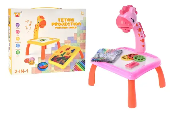 Дитячий стіл для малювання "Жираф" з проектором та мозаїкою в коробці 2200-2 р.28*11,5*23,5см купити