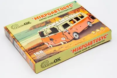 Конструктор "Мікроавтобус" Puz-00926, дерев'яний р.29,7x13,2x11,8см PuzzleOk купити