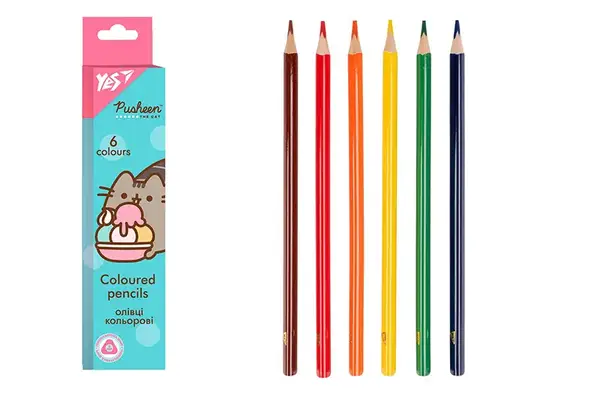 Олівці кольорові YES 6 кол. Pusheen 290698 купити