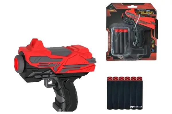 Бластер на поролонових патронах на блістері FJ839 р.16*18,5см купити