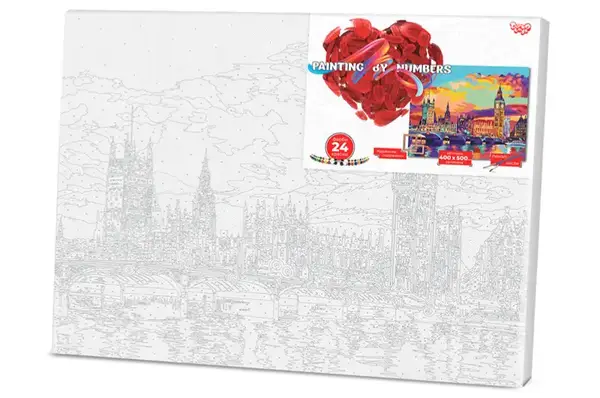 Набір для розпису по номерах 40x50 см KpNe-01-01,02...10 "PAINTING BY NUMBERS" економ DANKO купити недорого в Україні, фото 8