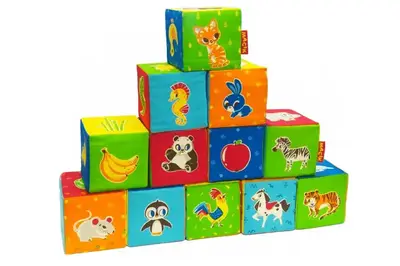 Набір м'яких кубиків MC090601-04 "Тваринки" р.34x26x10 см Масік купити