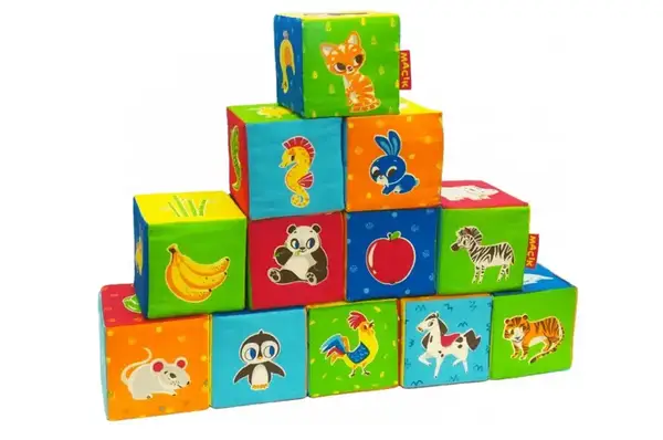 Набір м'яких кубиків MC090601-04 "Тваринки" р.34x26x10 см Масік купити