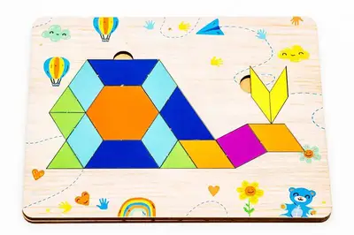 Головоломка дерев'яна Puz-88957 "Танграм Равлик" р.17х14х0,6 см PuzzleOk купити