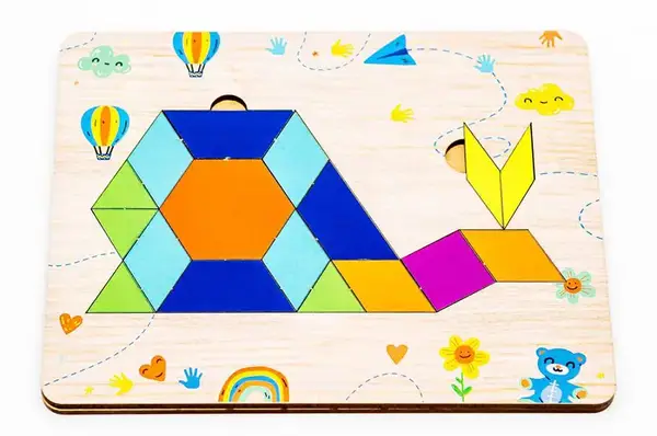 Головоломка дерев'яна Puz-88957 "Танграм Равлик" р.17х14х0,6 см PuzzleOk купити