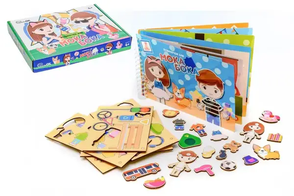 Гра дерев'яна Puz-88892 Будиночок для Мока Бока 6 сторінок з наліпками, 103 дет., PuzzleOK купити