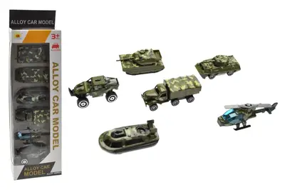 Набір металевих машин "Військова техніка" в коробці 0202-9 купити