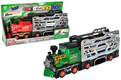 Потяг інерційний 8907 з набором машинок, в коробці р.47,5x12x25,5 см YG Toys купити