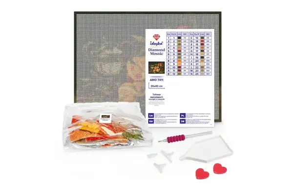 Набір з алмазною мозаїкою AMO8222 "Рожевий пляж" 30х40см IDEYKA купити недорого в Україні, фото 2