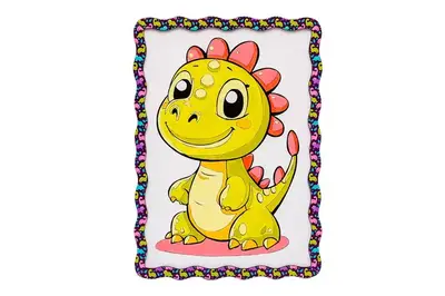 Картина по номерах "Динозаврик" дерев'яна, формат А4 Puz-22946 PuzzleOk купити