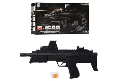 Автомат P1689A кульки, батарейки, лазер, коробка 38x19,5x3 см купити