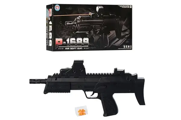 Автомат P1689A кульки, батарейки, лазер, коробка 38x19,5x3 см купити