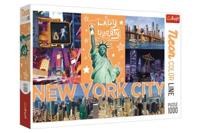 Пазли - 1000 елм. - 10579 Neon Color Line "Неонове місто Нью Йорк", Trefl купити