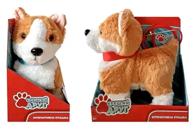 Коргі на повідку PL82010, гавкає, ходить, виляє хвостом, коробка р.22x13x28.5 см, р-н іграшки 22 см купити