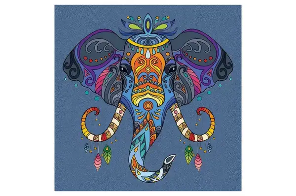 Набір для розпису-антистрес Слон азіатський розміром 30х30 см (JCEE36801) Strateg купити