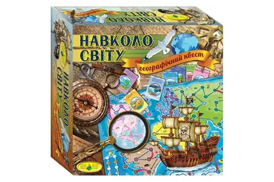 Настільна гра "Навколо світу. Географія" КФІ купити