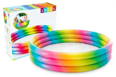Басейн INTEX "Веселковий градієнт" 3 секції (3+), рем комплект, в коробці 58439 р.147*33см купити