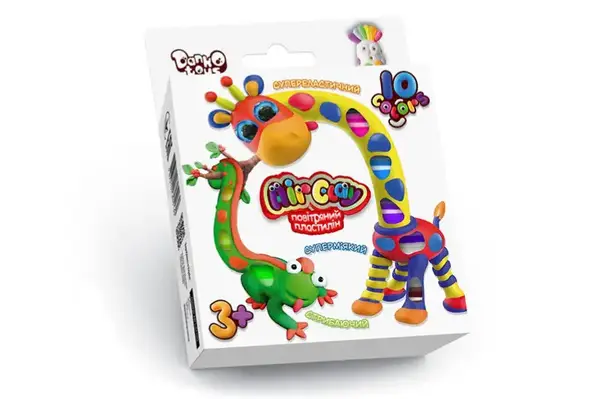 Набір для ліплення з легким пластиліном ARCL-03-01U "Air Clay" 10 шт. в коробці DANKO купити