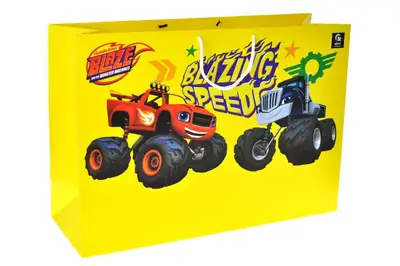 Пакет паперовий XL QB004-303 "Блиск і диво-машини" р.50x35x17 см qbee купити