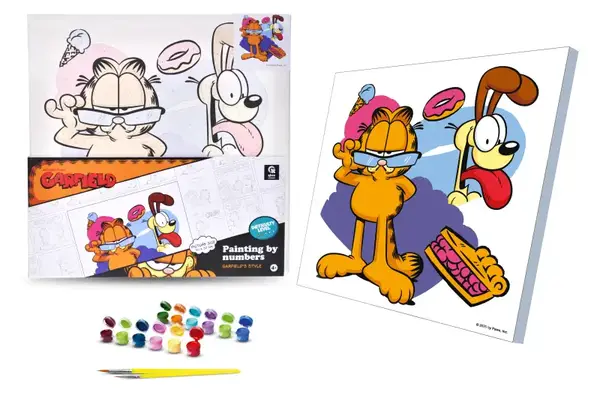 Набір для розпису по номерах 30х30 см QB913-007 "Гарфілд стиляга" qbee купити