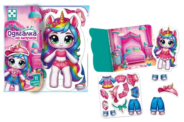 Гра розвиваюча з липучками "Єдиноріжка" VT1320-01 VladiToys купити