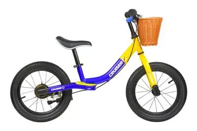 Двоколісний велосипед-біговел Maraton Crussier STORY синій, молочний, надувні колеса 16 дюймів купити