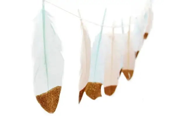 Гірлянда з пір'я з напиленням, асорті, в уп (1 шт) купити