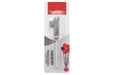 Свічка-цифра "1" 18605 срібна 3D (5 см.) 1шт. ТМ "Твоя забава" купити